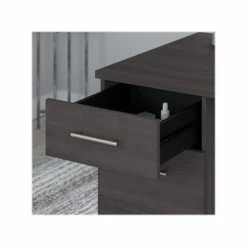 Bush Furniture Somerset 72W 3 Position Sit To Stand L Shaped Desk With Hutch And Bookcase, Storm Gray (SET017SG) -STAPLES Sales sp101295789 sc7