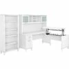 Bush Furniture Somerset 72"W 3-Position Sit To Stand L-Shaped Desk With Hutch And Bookcase, White (SET017WH) 1 Bush Furniture Somerset 72"W 3-Position Sit To Stand L-Shaped Desk With Hutch And Bookcase, White (SET017WH) -STAPLES Sales sp101295792 sc7
