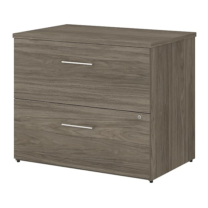Bush Business Furniture Office 500 2-Drawer Lateral File Cabinet, Locking, Letter/Legal, Modern Hickory, 35.67" (OFF136MHSU) 3 Bush Business Furniture Office 500 2-Drawer Lateral File Cabinet, Locking, Letter/Legal, Modern Hickory, 35.67" (OFF136MHSU)