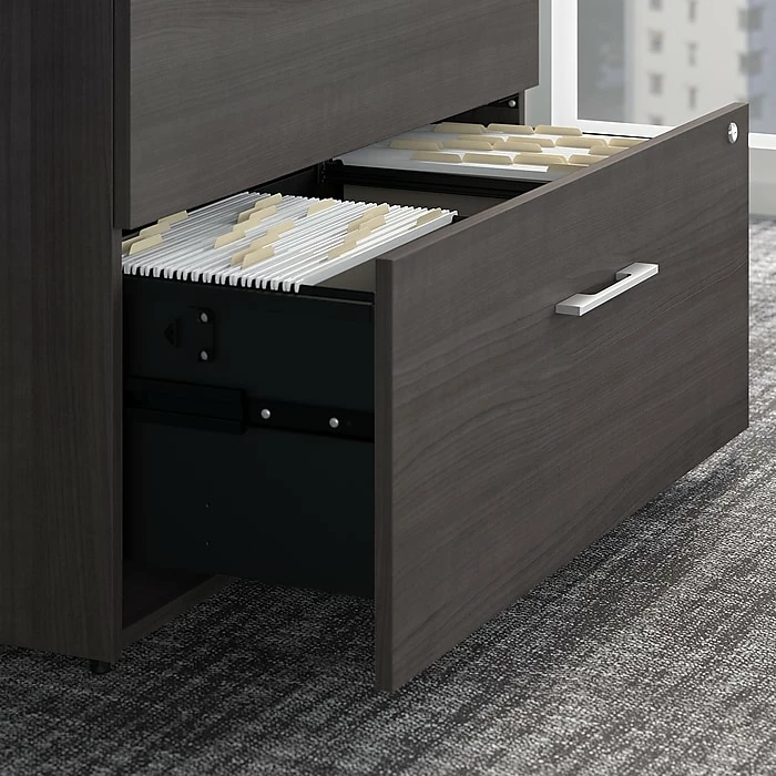 Bush Business Furniture Office 500 2-Drawer Lateral File Cabinet, Locking, Letter/Legal, Storm Gray, 35.67" (OFF136SGSU) 5 Bush Business Furniture Office 500 2-Drawer Lateral File Cabinet, Locking, Letter/Legal, Storm Gray, 35.67" (OFF136SGSU) - Image 3