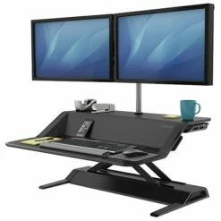 Fellowes Lotus 33" Standing Desk Converter, Black (0007901) 17 Fellowes Lotus 33" Standing Desk Converter, Black (0007901) -STAPLES Sales sp102662672 sc7