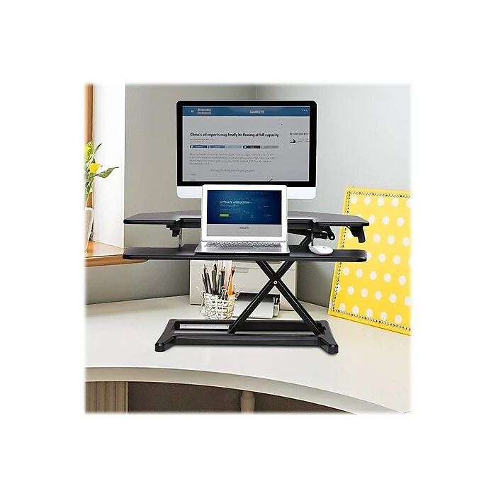 Flexispot AlcoveRiser 36" Adjustable Desk Riser, Black (M7C) 6 Flexispot AlcoveRiser 36" Adjustable Desk Riser, Black (M7C) - Image 4