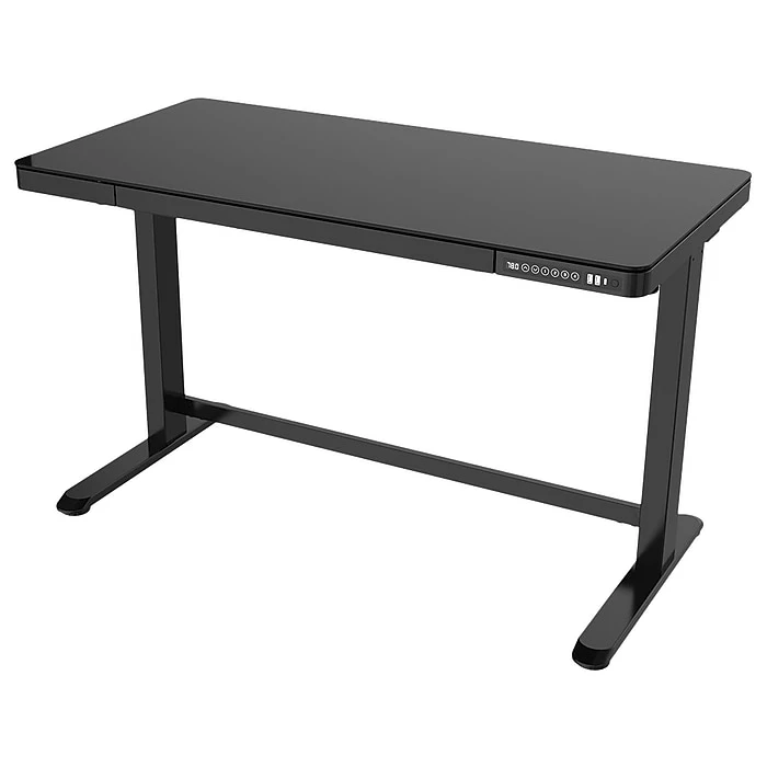 FlexiSpot 28"-48" Glass Adjustable Desk, Black (EG8B-E) 4 FlexiSpot 28"-48" Glass Adjustable Desk, Black (EG8B-E) - Image 2