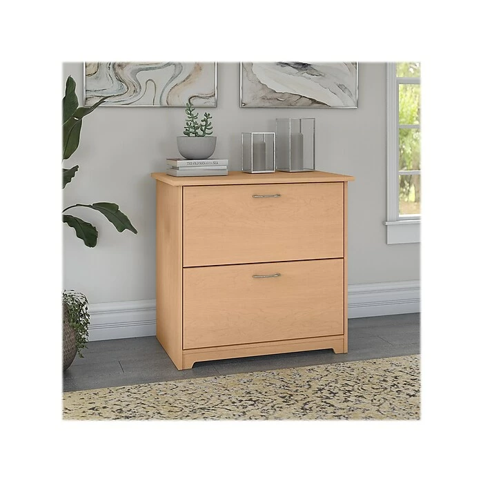 Bush Furniture Cabot 2-Drawer Lateral File Cabinet, Letter/Legal, Natural Maple, 31" (WC31680) 4 Bush Furniture Cabot 2-Drawer Lateral File Cabinet, Letter/Legal, Natural Maple, 31" (WC31680) - Image 2