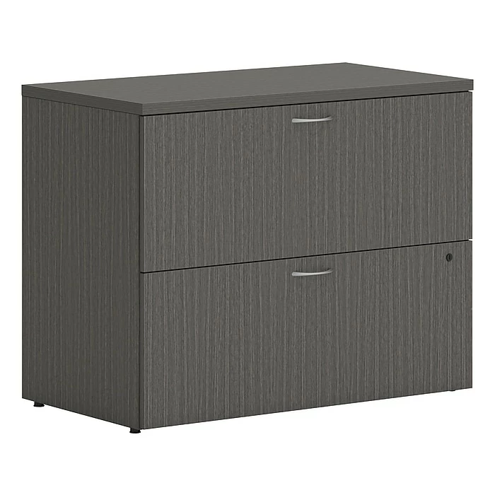 HON Mod 2-Drawer Lateral File Cabinet, Locking, Letter/Legal, Slate Teak, 36" (HONLLF3620L2LS1) 3 HON Mod 2-Drawer Lateral File Cabinet, Locking, Letter/Legal, Slate Teak, 36" (HONLLF3620L2LS1)