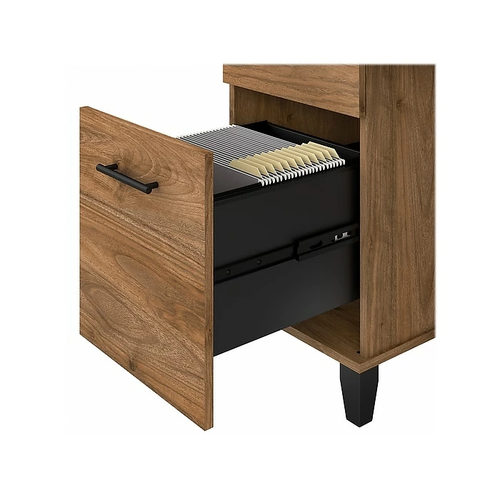 Bush Furniture Somerset 35"-41" Adjustable Desk With Return, Fresh Walnut (SET014FW) 8 Bush Furniture Somerset 35"-41" Adjustable Desk With Return, Fresh Walnut (SET014FW) - Image 6