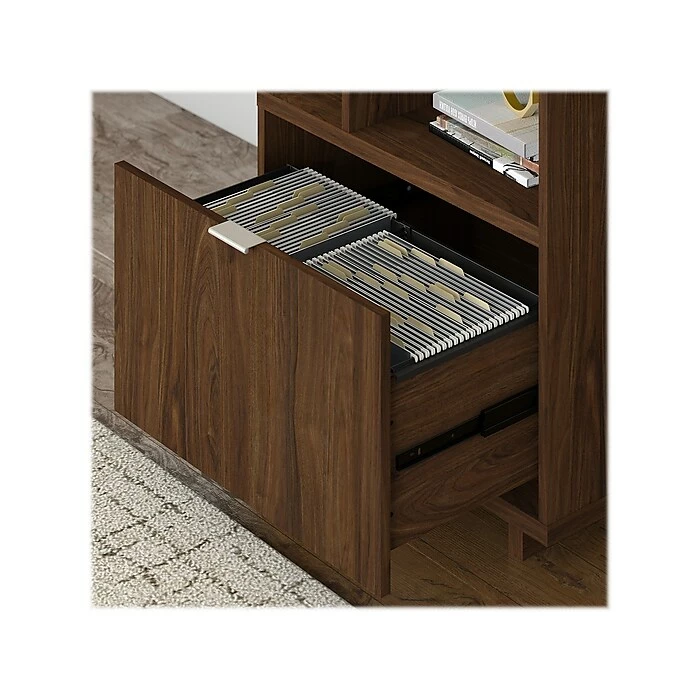 Kathy Ireland® Home By Bush Furniture Madison Avenue Single-Drawer Lateral File Cabinet, Modern Walnut, 27.17" (MDF127MW-03) 5 Kathy Ireland® Home By Bush Furniture Madison Avenue Single-Drawer Lateral File Cabinet, Modern Walnut, 27.17" (MDF127MW-03) - Image 3