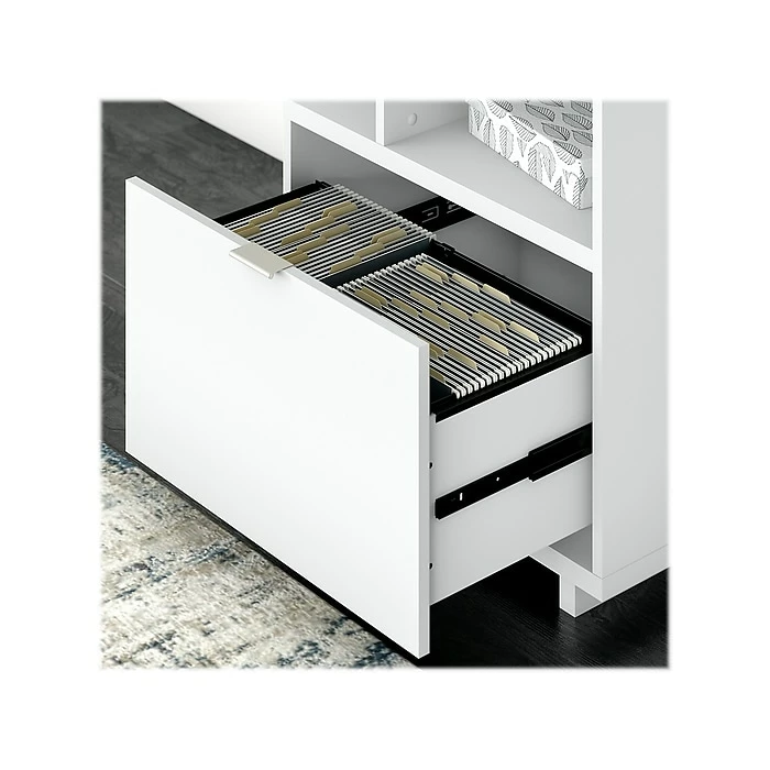 Kathy Ireland® Home By Bush Furniture Madison Avenue Single-Drawer Lateral File Cabinet, Pure White, 27.17" (MDF127PW-03) 5 Kathy Ireland® Home By Bush Furniture Madison Avenue Single-Drawer Lateral File Cabinet, Pure White, 27.17" (MDF127PW-03) - Image 3