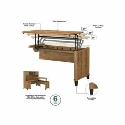 Bush Furniture Somerset 29"-41" Adjustable Desk, Fresh Walnut (WC81342) -STAPLES Sales sp108676171 sc7