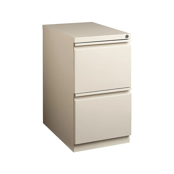 Staples 2-Drawer Vertical File Cabinet, Locking, Letter, Putty/Beige, 19.88"D (24872D) 3 Staples 2-Drawer Vertical File Cabinet, Locking, Letter, Putty/Beige, 19.88"D (24872D)