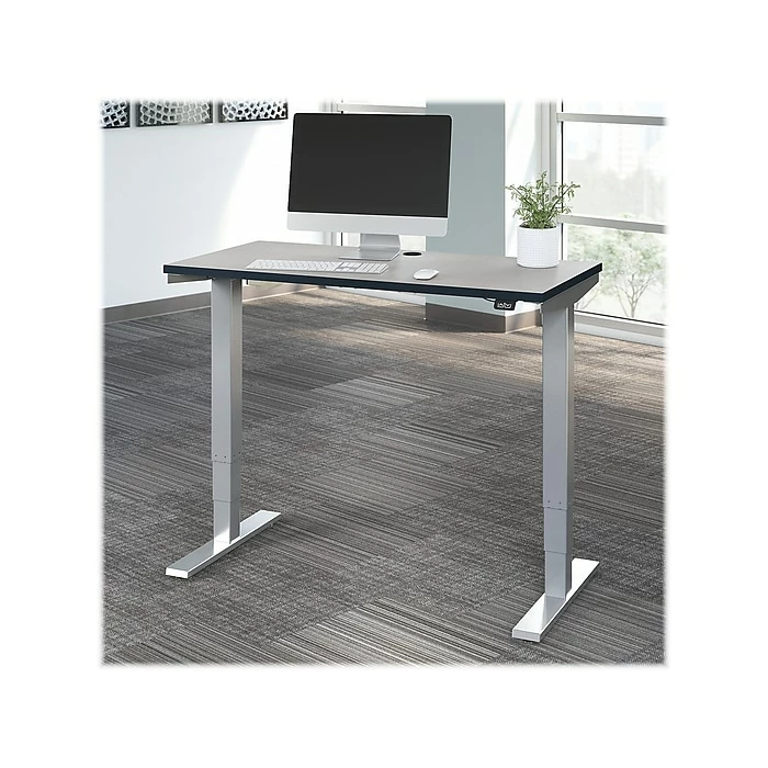 Bush Business Furniture Move 40 Series 28''-48'' Adjustable Standing Desk, White Spectrum/Cool Gray Metallic (M4S4824WPSK) 4 Bush Business Furniture Move 40 Series 28''-48'' Adjustable Standing Desk, White Spectrum/Cool Gray Metallic (M4S4824WPSK) - Image 2