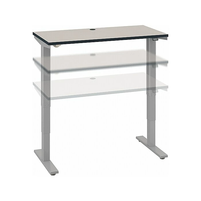 Bush Business Furniture Move 40 Series 28"-48'' Adjustable Standing Desk, White Spectrum/Cool Gray Metallic (M4S4830WPSK) 3 Bush Business Furniture Move 40 Series 28"-48'' Adjustable Standing Desk, White Spectrum/Cool Gray Metallic (M4S4830WPSK)