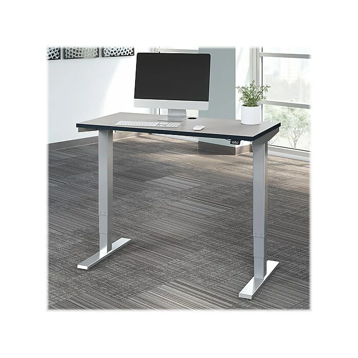 Bush Business Furniture Move 40 Series 28"-48'' Adjustable Standing Desk, White Spectrum/Cool Gray Metallic (M4S4830WPSK) 4 Bush Business Furniture Move 40 Series 28"-48'' Adjustable Standing Desk, White Spectrum/Cool Gray Metallic (M4S4830WPSK) - Image 2