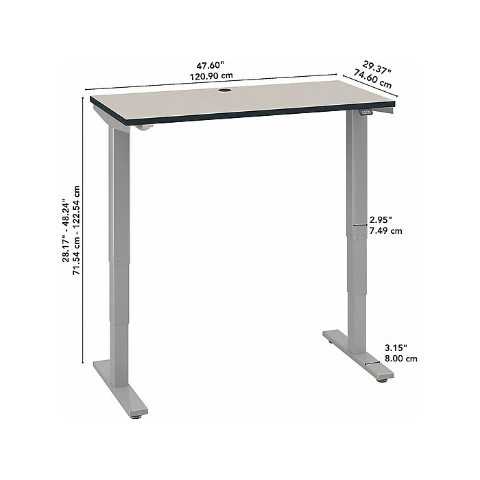 Bush Business Furniture Move 40 Series 28"-48'' Adjustable Standing Desk, White Spectrum/Cool Gray Metallic (M4S4830WPSK) 7 Bush Business Furniture Move 40 Series 28"-48'' Adjustable Standing Desk, White Spectrum/Cool Gray Metallic (M4S4830WPSK) - Image 5