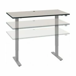 Bush Business Furniture Move 40 Series 28"-48" Adjustable Standing Desk, White Spectrum/Cool Gray Metallic (M4S6030WPSK)