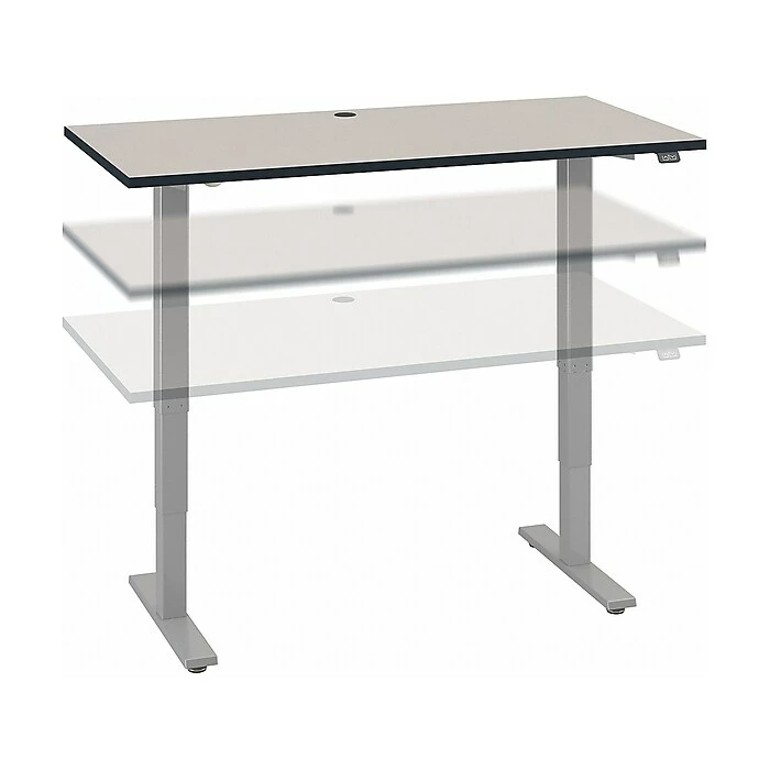 Bush Business Furniture Move 40 Series 28"-48" Adjustable Standing Desk, White Spectrum/Cool Gray Metallic (M4S6030WPSK) 3 Bush Business Furniture Move 40 Series 28"-48" Adjustable Standing Desk, White Spectrum/Cool Gray Metallic (M4S6030WPSK)