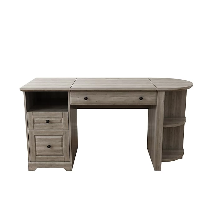 Homenations Lake Shore 6"-30"H Writing Lift Desk, Washed Gray (SH-OF-2602) 3 Homenations Lake Shore 6"-30"H Writing Lift Desk, Washed Gray (SH-OF-2602)