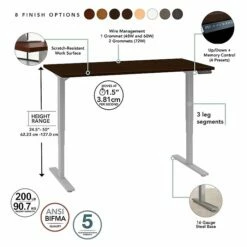Bush Business Furniture Move 80 Series 23''-49'' Adjustable Standing Desk, Mocha Cherry (HAT7230MRK) 12 Bush Business Furniture Move 80 Series 23''-49'' Adjustable Standing Desk, Mocha Cherry (HAT7230MRK) -STAPLES Sales sp115722270 sc7 1