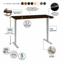 Bush Business Furniture Move 80 Series 23"-49" Adjustable Standing Desk, Harvest Cherry (HAT4830CSK) 12 Bush Business Furniture Move 80 Series 23"-49" Adjustable Standing Desk, Harvest Cherry (HAT4830CSK) -STAPLES Sales sp115722270 sc7