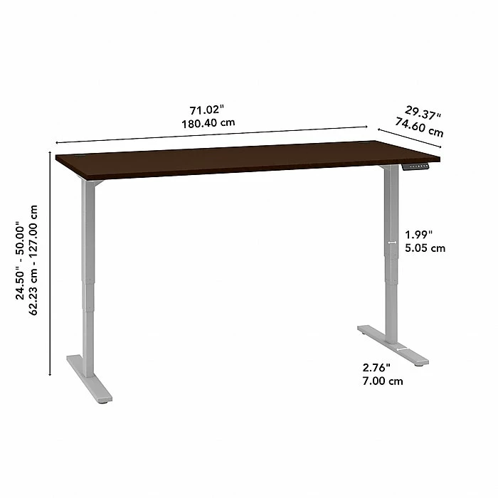 Bush Business Furniture Move 80 Series 23''-49'' Adjustable Standing Desk, Mocha Cherry (HAT7230MRK) 7 Bush Business Furniture Move 80 Series 23''-49'' Adjustable Standing Desk, Mocha Cherry (HAT7230MRK) - Image 5