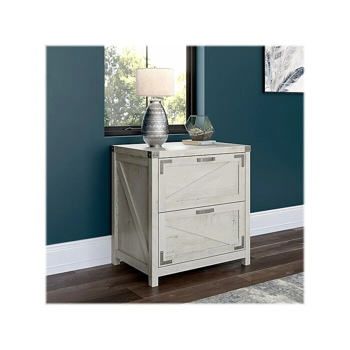 Kathy Ireland® Home By Bush Furniture 2-Drawer Lateral File Cabinet, Letter/Legal, Cottage White, 29" (CGF129CWH-03) 4 Kathy Ireland® Home By Bush Furniture 2-Drawer Lateral File Cabinet, Letter/Legal, Cottage White, 29" (CGF129CWH-03) - Image 2