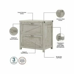 Kathy Ireland® Home By Bush Furniture 2-Drawer Lateral File Cabinet, Letter/Legal, Cottage White, 29" (CGF129CWH-03) 12 Kathy Ireland® Home By Bush Furniture 2-Drawer Lateral File Cabinet, Letter/Legal, Cottage White, 29" (CGF129CWH-03) -STAPLES Sales sp116167201 sc7