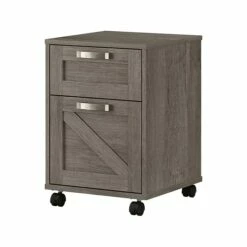 Kathy Ireland® Home By Bush Furniture 2-Drawer Vertical File Cabinet, Mobile, Letter/Legal, Restored Gray, 17"