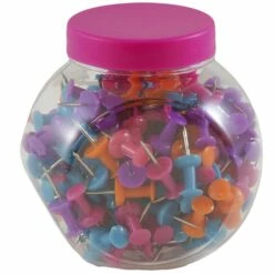 JAM Paper Push Pins, Assorted Colors, 150/Jar, 2 Jars/Pack (22433543a) 9 JAM Paper Push Pins, Assorted Colors, 150/Jar, 2 Jars/Pack (22433543a) -STAPLES Sales sp11853432 sc7