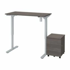 Bestar Universel 28"-45" Adjustable Standing Desk, Bark Gray (65842-47)