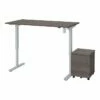 Bestar Universel 28"-45" Adjustable Standing Desk With Mobile Pedestal, Bark Gray (65872-47) 2 Bestar Universel 28"-45" Adjustable Standing Desk With Mobile Pedestal, Bark Gray (65872-47) -STAPLES Sales sp118669033 sc7