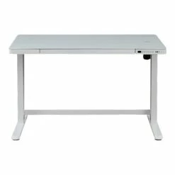 Koble Juno Smart 28"-48" Metal/Glass Adjustable Desk, White (KB-DK007-003)