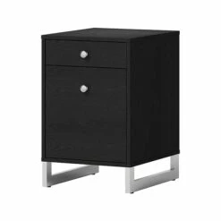Whalen Asherton 2-Drawer Vertical File Cabinet, Letter/Legal, Inkwood Black, 19" (SPUS-ASHF-BM)