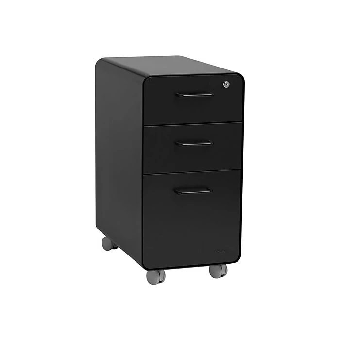 Poppin The Sort-It-Out 3-Drawer Vertical File Cabinet, Locking, Letter/Legal, Black, 20" (104741) 4 Poppin The Sort-It-Out 3-Drawer Vertical File Cabinet, Locking, Letter/Legal, Black, 20" (104741) - Image 2