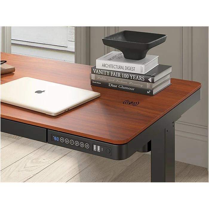Koble Juno 29"-47" Melamine Adjustable Desk, Brown/Black (KB-DK007-001) 10 Koble Juno 29"-47" Melamine Adjustable Desk, Brown/Black (KB-DK007-001) - Image 8