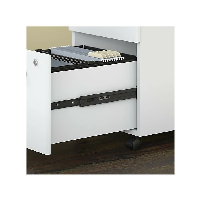 Bush Business Furniture Easy Office 2-Drawer Vertical File Cabinet, Locking, Letter/Legal, Pure White, 20" (EO108WHSU) 6 Bush Business Furniture Easy Office 2-Drawer Vertical File Cabinet, Locking, Letter/Legal, Pure White, 20" (EO108WHSU) - Image 4