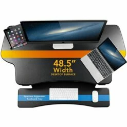 Mount-It! 6"-19" Adjustable Desk Converter, Black (MI-7962) 12 Mount-It! 6"-19" Adjustable Desk Converter, Black (MI-7962) -STAPLES Sales sp123233988 sc7