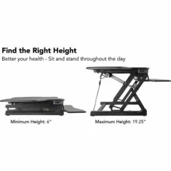 Mount-It! 6"-19" Adjustable Desk Converter, Black (MI-7962) 14 Mount-It! 6"-19" Adjustable Desk Converter, Black (MI-7962) -STAPLES Sales sp123233990 sc7