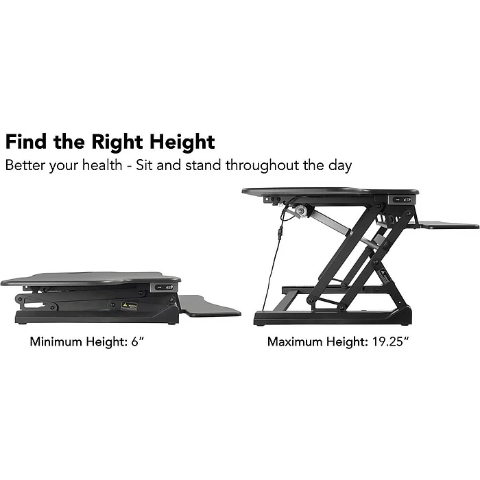 Mount-It! 6"-19" Adjustable Desk Converter, Black (MI-7962) 8 Mount-It! 6"-19" Adjustable Desk Converter, Black (MI-7962) - Image 6