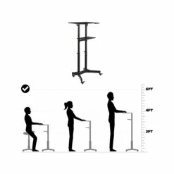 Mount-It! 41"-49" Aluminum Adjustable Portable Lectern, Black (MI-7971) 13 Mount-It! 41"-49" Aluminum Adjustable Portable Lectern, Black (MI-7971) -STAPLES Sales sp123233997 sc7