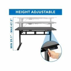 Mount-It! 29" - 47" Adjustable Desk, Black (MI-7999) 14 Mount-It! 29" - 47" Adjustable Desk, Black (MI-7999) -STAPLES Sales sp123234012 sc7