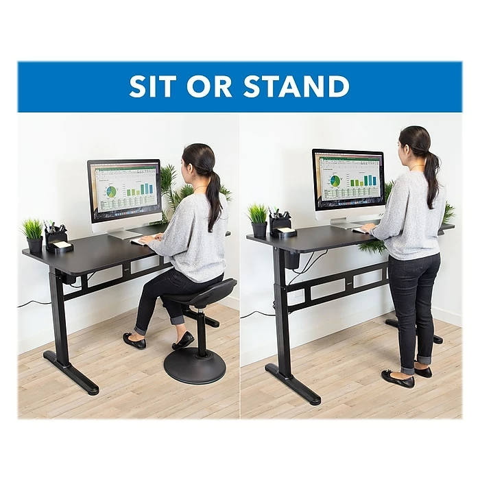 Mount-It! 29" - 47" Adjustable Desk, Black (MI-7999) 8 Mount-It! 29" - 47" Adjustable Desk, Black (MI-7999) - Image 6