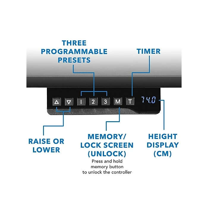 Mount-It! 29" - 47" Adjustable Desk, Black (MI-7999) 10 Mount-It! 29" - 47" Adjustable Desk, Black (MI-7999) - Image 8