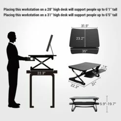 FlexiSpot 35" Sit-Stand Desk Converter, Black (M2B) 10 FlexiSpot 35" Sit-Stand Desk Converter, Black (M2B) -STAPLES Sales sp12472627 sc7