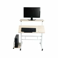 Mind Reader 30-44"H Wood Adjustable Desk, White (SDROLLXL-WHT) 9 Mind Reader 30-44"H Wood Adjustable Desk, White (SDROLLXL-WHT) -STAPLES Sales sp126585165 sc7