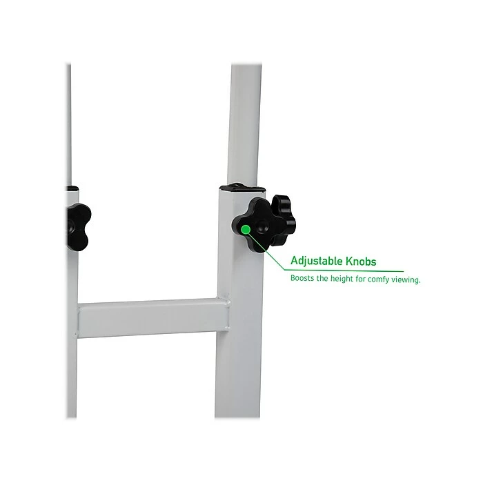 Mind Reader 30-44"H Wood Adjustable Desk, White (SDROLLXL-WHT) 7 Mind Reader 30-44"H Wood Adjustable Desk, White (SDROLLXL-WHT) - Image 5