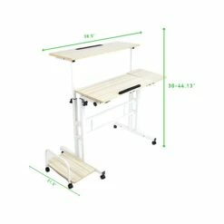 Mind Reader 30-44"H Wood Adjustable Desk, White (SDROLLXL-WHT) 13 Mind Reader 30-44"H Wood Adjustable Desk, White (SDROLLXL-WHT) -STAPLES Sales sp126585193 sc7