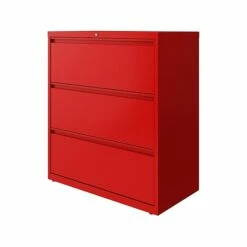 Hirsh HL10000 Series 3-Drawer Lateral File Cabinet, Locking, Letter/Legal, Lava Red, 36" (24252) 8 Hirsh HL10000 Series 3-Drawer Lateral File Cabinet, Locking, Letter/Legal, Lava Red, 36" (24252) -STAPLES Sales sp126837434 sc7
