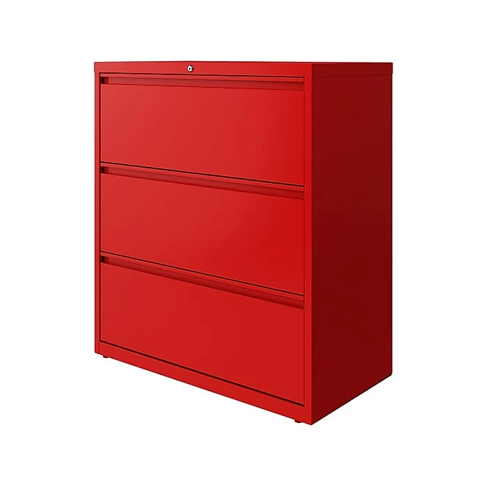 Hirsh HL10000 Series 3-Drawer Lateral File Cabinet, Locking, Letter/Legal, Lava Red, 36" (24252) 5 Hirsh HL10000 Series 3-Drawer Lateral File Cabinet, Locking, Letter/Legal, Lava Red, 36" (24252) - Image 3
