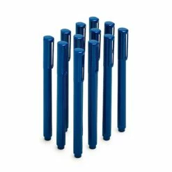 Poppin Navy Signature Ballpoint Pen, Blue Ink, Set Of 100 (104603)