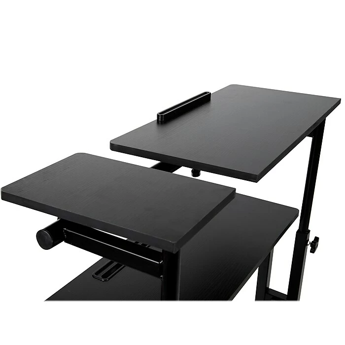 Mind Reader 30" - 44" Particle Board Adjustable Desk, Black (SDROLLXL-BLK) 6 Mind Reader 30" - 44" Particle Board Adjustable Desk, Black (SDROLLXL-BLK) - Image 4